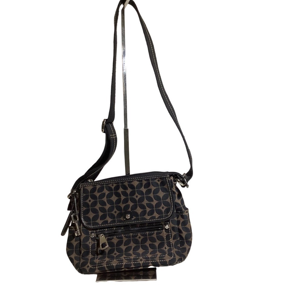 Fossil canvas bag in brown & black